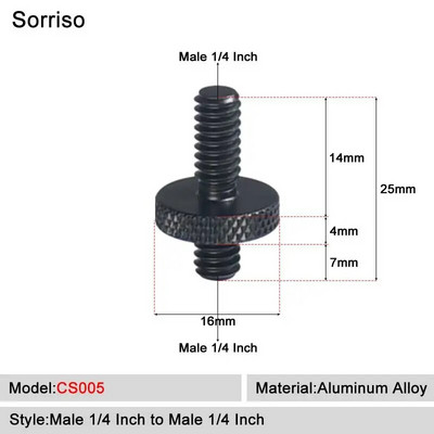 Kamera Vijak muški 1/4`` do 1/4 3/8 5/8 M4 M5 M6 M8 M10 M12 inča Adapter za montiranje na stativ Ploča za brzo otpuštanje za Dslr kuglastu glavu