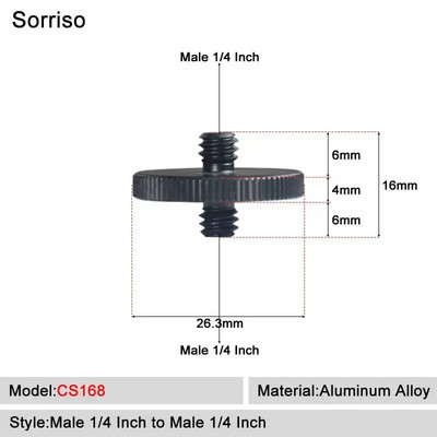 Kamera Vijak muški 1/4`` do 1/4 3/8 5/8 M4 M5 M6 M8 M10 M12 inča Adapter za montiranje na stativ Ploča za brzo otpuštanje za Dslr kuglastu glavu