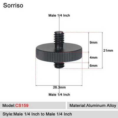 Kamera Vijak muški 1/4`` do 1/4 3/8 5/8 M4 M5 M6 M8 M10 M12 inča Adapter za montiranje na stativ Ploča za brzo otpuštanje za Dslr kuglastu glavu