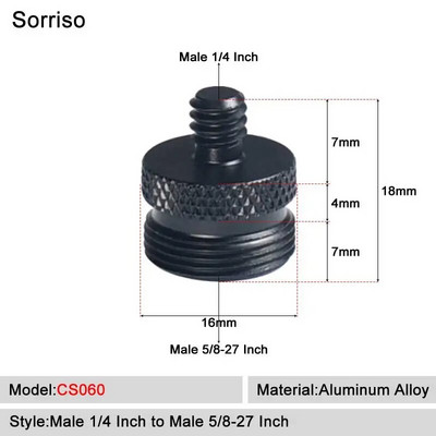 Kamera Vijak muški 1/4`` do 1/4 3/8 5/8 M4 M5 M6 M8 M10 M12 inča Adapter za montiranje na stativ Ploča za brzo otpuštanje za Dslr kuglastu glavu