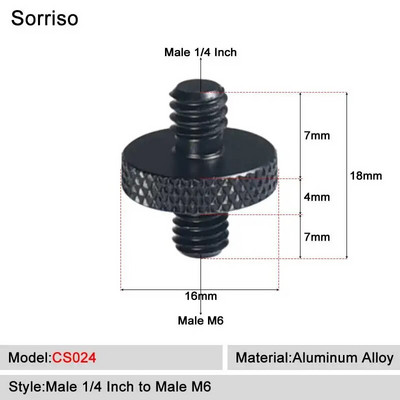 Kamera Vijak muški 1/4`` do 1/4 3/8 5/8 M4 M5 M6 M8 M10 M12 inča Adapter za montiranje na stativ Ploča za brzo otpuštanje za Dslr kuglastu glavu