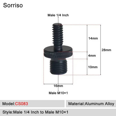 Kamera Vijak muški 1/4`` do 1/4 3/8 5/8 M4 M5 M6 M8 M10 M12 inča Adapter za montiranje na stativ Ploča za brzo otpuštanje za Dslr kuglastu glavu