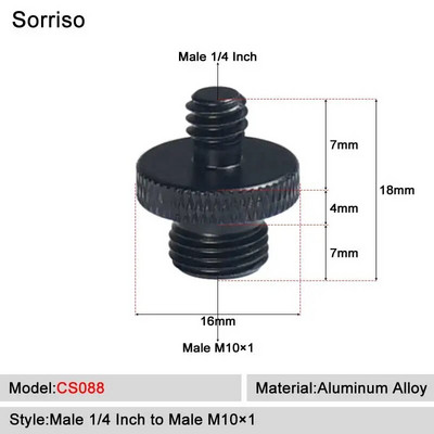 Kamera Vijak muški 1/4`` do 1/4 3/8 5/8 M4 M5 M6 M8 M10 M12 inča Adapter za montiranje na stativ Ploča za brzo otpuštanje za Dslr kuglastu glavu