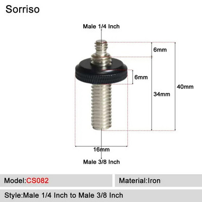 Kamera Vijak muški 1/4`` do 1/4 3/8 5/8 M4 M5 M6 M8 M10 M12 inča Adapter za montiranje na stativ Ploča za brzo otpuštanje za Dslr kuglastu glavu