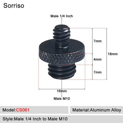 Kamera Vijak muški 1/4`` do 1/4 3/8 5/8 M4 M5 M6 M8 M10 M12 inča Adapter za montiranje na stativ Ploča za brzo otpuštanje za Dslr kuglastu glavu