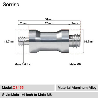 Kamera Vijak muški 1/4`` do 1/4 3/8 5/8 M4 M5 M6 M8 M10 M12 inča Adapter za montiranje na stativ Ploča za brzo otpuštanje za Dslr kuglastu glavu