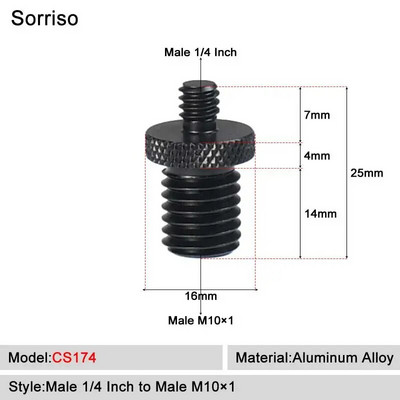 Kamera Vijak muški 1/4`` do 1/4 3/8 5/8 M4 M5 M6 M8 M10 M12 inča Adapter za montiranje na stativ Ploča za brzo otpuštanje za Dslr kuglastu glavu