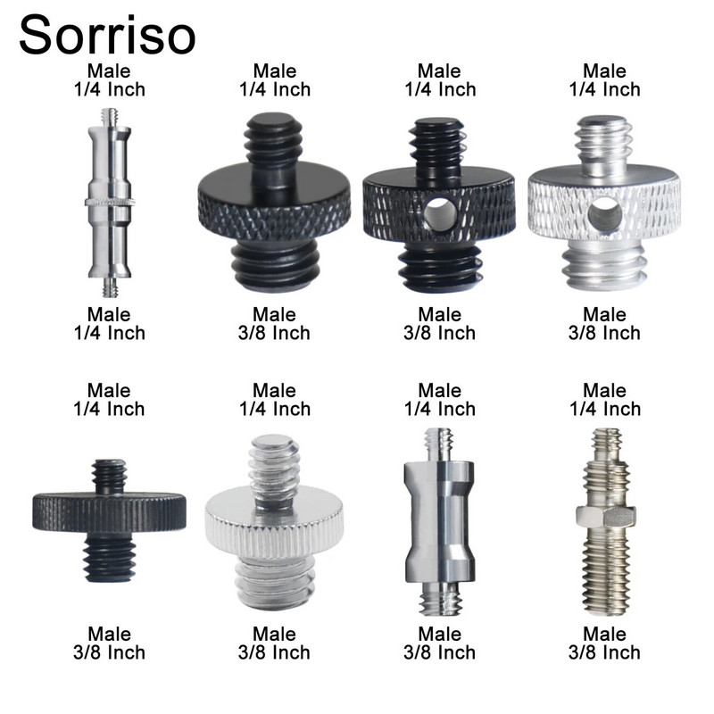 Kamera Vijak muški 1/4`` do 1/4 3/8 5/8 M4 M5 M6 M8 M10 M12 inča Adapter za montiranje na stativ Ploča za brzo otpuštanje za Dslr kuglastu glavu