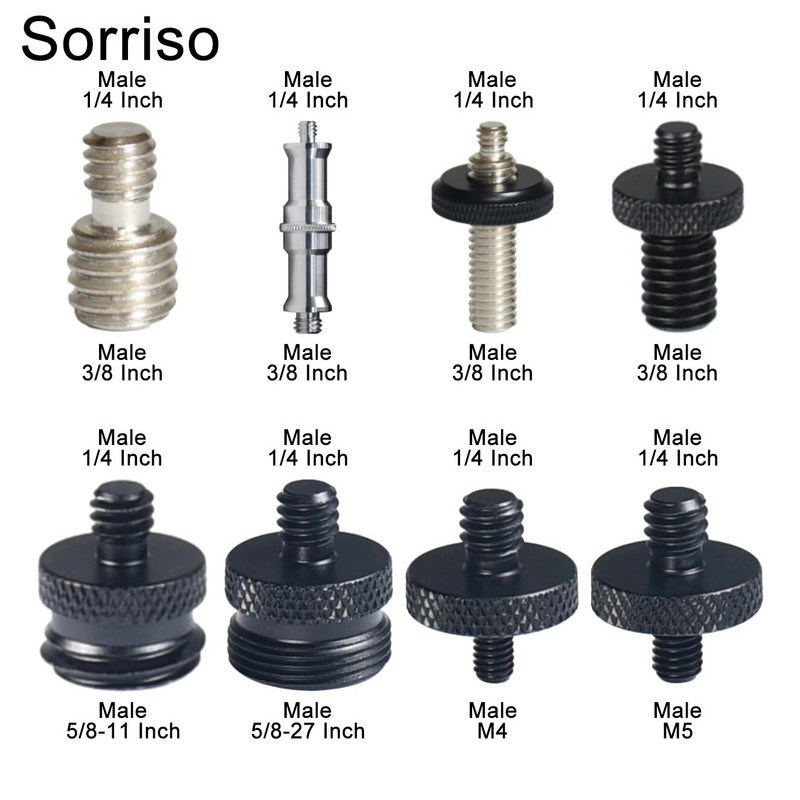 Kamera Vijak muški 1/4`` do 1/4 3/8 5/8 M4 M5 M6 M8 M10 M12 inča Adapter za montiranje na stativ Ploča za brzo otpuštanje za Dslr kuglastu glavu