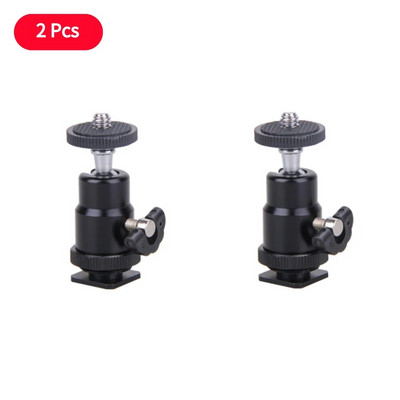 1-4 db 1/4" csavaros, forgatható állvány, alumínium mini állvány golyósfejű vakutartó tartó Canon Nikon video DSLR DV fényképezőgéphez