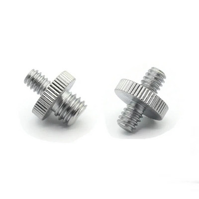 1/4 colio kištukas iki 1/4 colio sriegiuotas adapteris 1/4 colio dvigubas kištukinis sraigtinis adapteris palaiko trikojo stovą metaliniai fotoaparato priedai