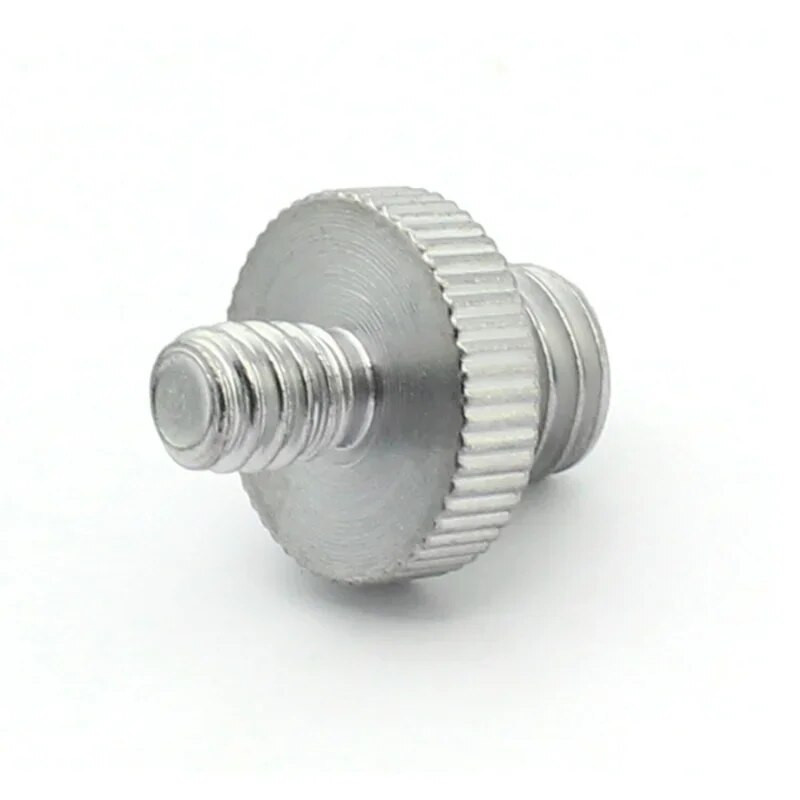 1/4 colio kištukas iki 1/4 colio sriegiuotas adapteris 1/4 colio dvigubas kištukinis sraigtinis adapteris palaiko trikojo stovą metaliniai fotoaparato priedai