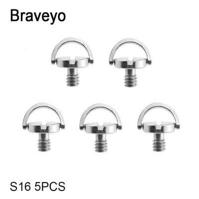 1/4 collas skrūvējama D veida gredzena kameras skrūve ar ātri noņemamu plāksni stiprinājuma statīva monopoda lodīšu galviņas fotoattēlu fotografēšanas fiksēts adapteris DSLR