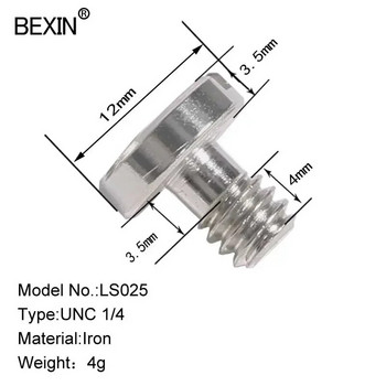 Комплект винтове за фотоапарат BEXIN 1/4 инчов винт с пластина за бързо освобождаване dslr аксесоар адаптер за монтиране на статив за статив за dslr фотоапарат