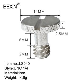 Комплект винтове за фотоапарат BEXIN 1/4 инчов винт с пластина за бързо освобождаване dslr аксесоар адаптер за монтиране на статив за статив за dslr фотоапарат