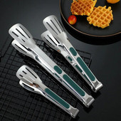 Щипки за храна против изгаряне от неръждаема стомана Бюфет Нагревател Скоба Стек Скоба за сервиране на хляб Барбекю Инструменти за готвене Кухненски аксесоари