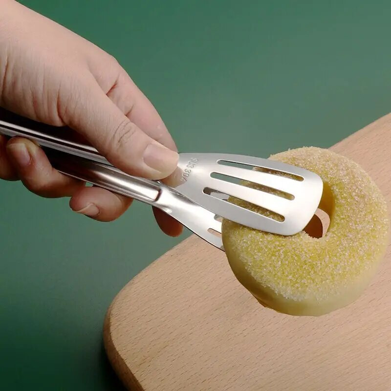 Щипки за храна против изгаряне от неръждаема стомана Бюфет Нагревател Скоба Стек Скоба за сервиране на хляб Барбекю Инструменти за готвене Кухненски аксесоари