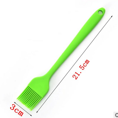 2 kom/1 kom Zelene silikonske hvataljke za roštilj Četka za ulje Kuhinjske hvataljke za pečenje na roštilju Hvataljke za meso, hvataljke za roštilj, Alat za četke za umak