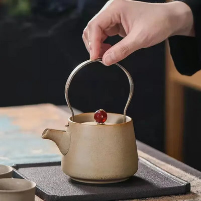 Gruba keramika Kung Fu Set čaja Zeleni čajnik i set šalica Keramički čajnik Šalice i šalice Posuđe Teware Gaiwan Kompletni kompleti šalica za čaj