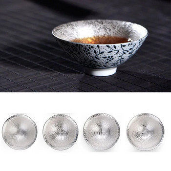 70ml Creative 999 Sterling Silver Master Cup Κεραμικά Φλυτζάνια Γραφείου Μικρό μπολ τσαγιού Οικιακά χειροποίητα κινέζικα ποτά Kung Fu