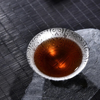 70ml Creative 999 Sterling Silver Master Cup Κεραμικά Φλυτζάνια Γραφείου Μικρό μπολ τσαγιού Οικιακά χειροποίητα κινέζικα ποτά Kung Fu