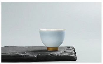 6бр. Комплект чаши за чай Kung Fu Чаши Сладки чаши и чаши Керамична чаша за чай Японска чаша Te Чаша Jingdezhen за купа за чай Пуер китайски бар