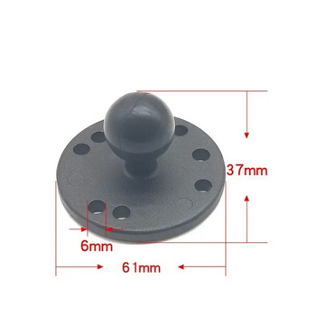 Jadkinsta 1 или 1,5 инча гумена топка за монтиране на алуминиева кръгла квадратна основа за монтиране на мотоциклет за мобилни телефони с камера Gopro