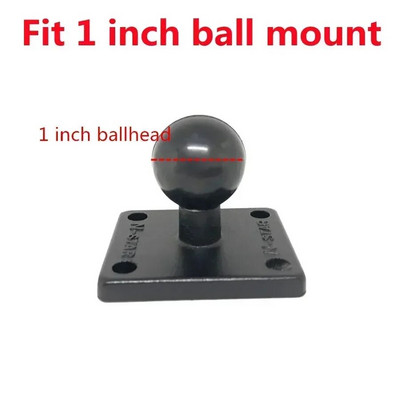 Jadkinsta 1 arba 1,5 colio guminis rutulinis laikiklis prie aliuminio motociklo apvalaus kvadrato tvirtinimo pagrindo Gopro kameros mobiliesiems telefonams