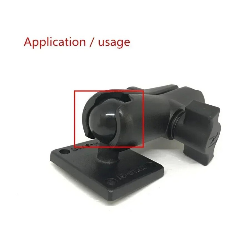 Jadkinsta 1 arba 1,5 colio guminis rutulinis laikiklis prie aliuminio motociklo apvalaus kvadrato tvirtinimo pagrindo Gopro kameros mobiliesiems telefonams