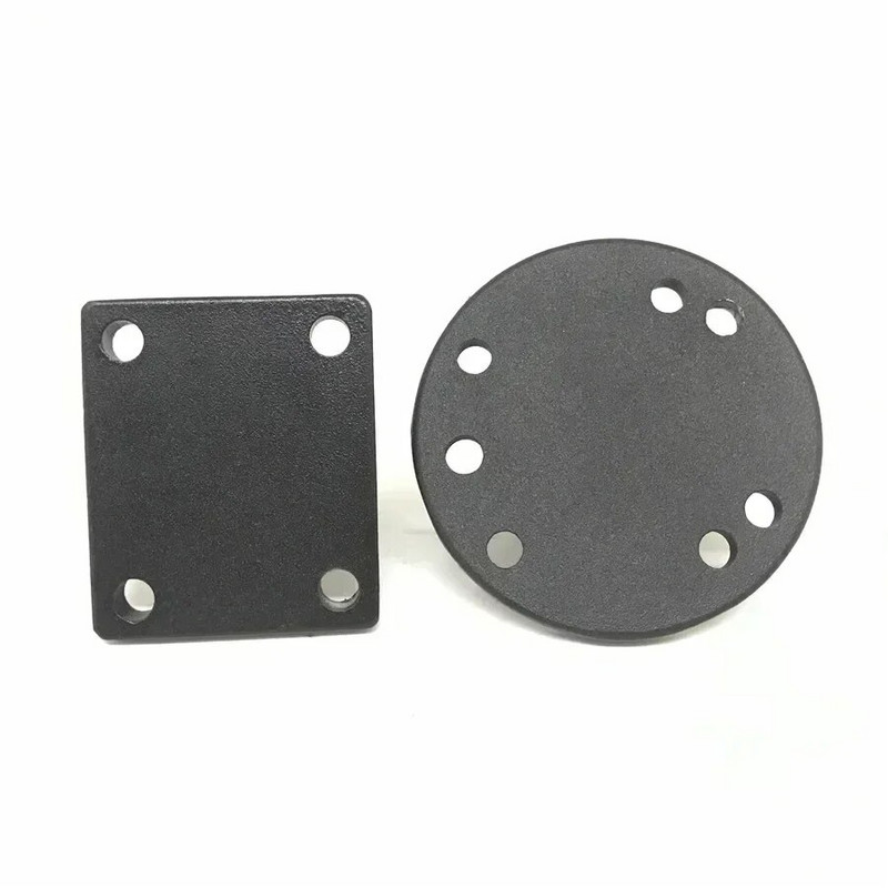 Jadkinsta 1 arba 1,5 colio guminis rutulinis laikiklis prie aliuminio motociklo apvalaus kvadrato tvirtinimo pagrindo Gopro kameros mobiliesiems telefonams