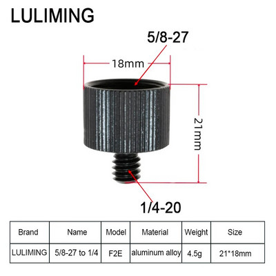 1/4 - 3/8 5/8-27 átalakító csavaros mikrofontartó 3/8 - 5/8-27 csavaros fényképezési tartozék DSLR fényképezőgép mikrofonhoz