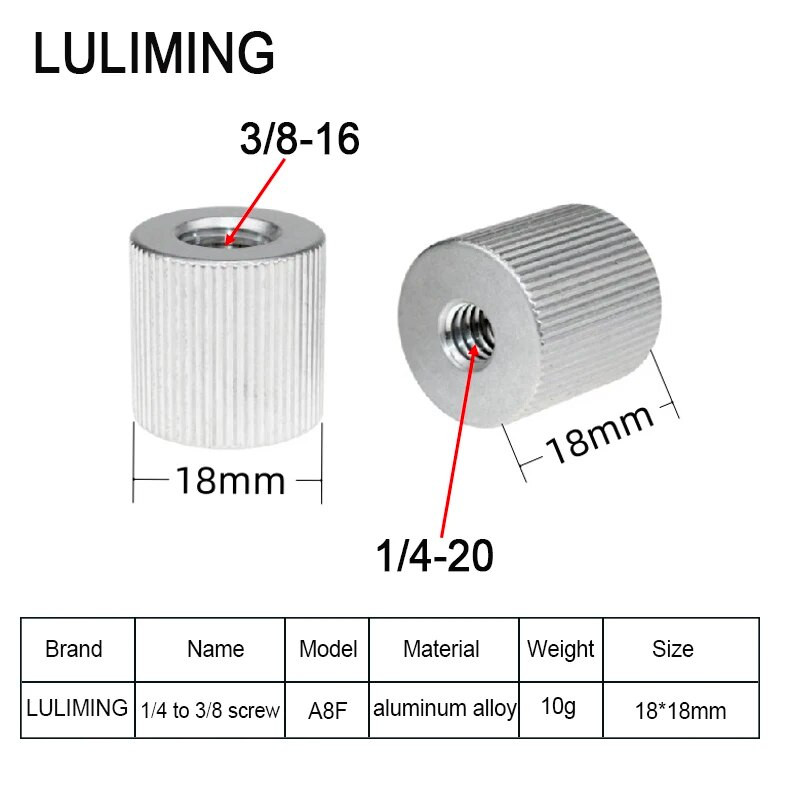 1/4 - 3/8 5/8-27 átalakító csavaros mikrofontartó 3/8 - 5/8-27 csavaros fényképezési tartozék DSLR fényképezőgép mikrofonhoz