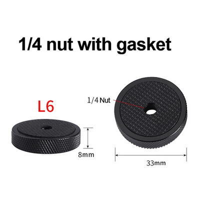 Винт за камера 1/4 3/8 5/8 инча Гайка Photography Acc Hot Shoe Seat Lock Knob Flash Stand Mount Adapter For Dslr Tripod Selfie Stick