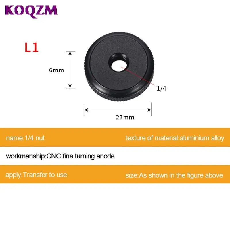 Винт за камера 1/4 3/8 5/8 инча Гайка Photography Acc Hot Shoe Seat Lock Knob Flash Stand Mount Adapter For Dslr Tripod Selfie Stick