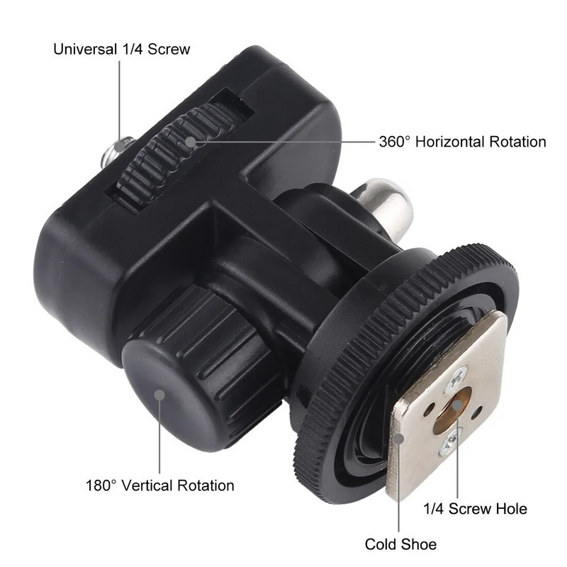 Kamera Hot Shoe Telefono laikiklis Monitorius Lankstus trikojo adapteris su šalto bato laikikliu, skirtu iPhone Samsung Canon Nikon Sony DSLR kamera