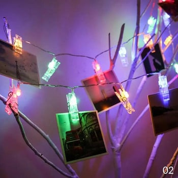 LED нишки с щипки за окачване на картини за декорация Интернет Декорация на стаи за знаменитости Фото студио Стенни лампи Стринг