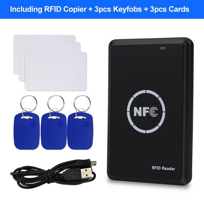 125KHz 13,56MHz RFID koopiamasin NFC kiipkaardilugeja kirjutaja krüptitud võtmehoidja programmeerija USB UID ID IC T5577 EM4305 kaart