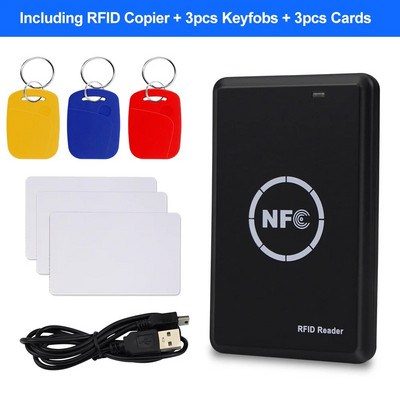 125KHz 13,56MHz RFID koopiamasin NFC kiipkaardilugeja kirjutaja krüptitud võtmehoidja programmeerija USB UID ID IC T5577 EM4305 kaart