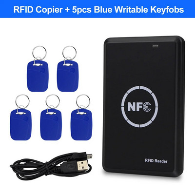 125KHz 13,56MHz RFID koopiamasin NFC kiipkaardilugeja kirjutaja krüptitud võtmehoidja programmeerija USB UID ID IC T5577 EM4305 kaart