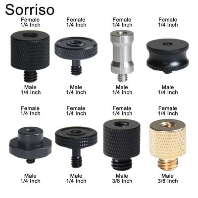 Sorriso женски винт 1/4 инча към мъжки 1/4" 3/8" 5/8" M4 M5 M6 M8 M10 M12 Адаптер за стойка за светлина Вътрешна вътрешна резба Гайка за фиксиран монтаж