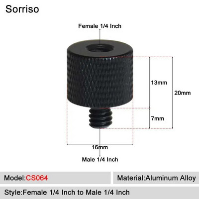 Sorriso ženski vijak 1/4 inča na muški 1/4" 3/8" 5/8" M4 M5 M6 M8 M10 M12 Adapter postolja za svjetlo Unutarnji unutarnji navoj Matica za fiksno montiranje
