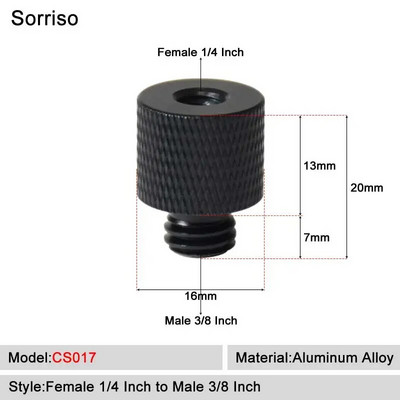 Sorriso ženski vijak 1/4 inča na muški 1/4" 3/8" 5/8" M4 M5 M6 M8 M10 M12 Adapter postolja za svjetlo Unutarnji unutarnji navoj Matica za fiksno montiranje
