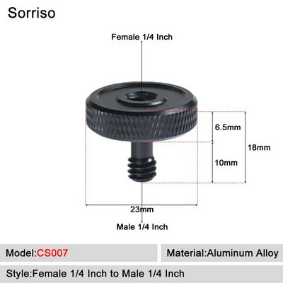 Sorriso ženski vijak 1/4 inča na muški 1/4" 3/8" 5/8" M4 M5 M6 M8 M10 M12 Adapter postolja za svjetlo Unutarnji unutarnji navoj Matica za fiksno montiranje