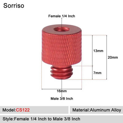 Sorriso ženski vijak 1/4 inča na muški 1/4" 3/8" 5/8" M4 M5 M6 M8 M10 M12 Adapter postolja za svjetlo Unutarnji unutarnji navoj Matica za fiksno montiranje
