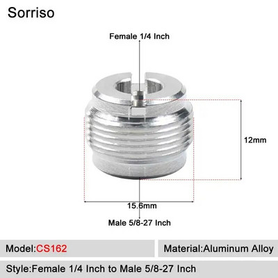 Sorriso ženski vijak 1/4 inča na muški 1/4" 3/8" 5/8" M4 M5 M6 M8 M10 M12 Adapter postolja za svjetlo Unutarnji unutarnji navoj Matica za fiksno montiranje