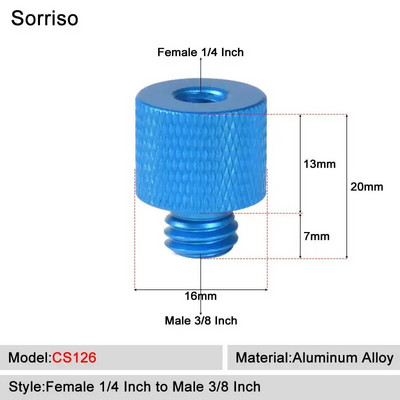 Sorriso ženski vijak 1/4 inča na muški 1/4" 3/8" 5/8" M4 M5 M6 M8 M10 M12 Adapter postolja za svjetlo Unutarnji unutarnji navoj Matica za fiksno montiranje