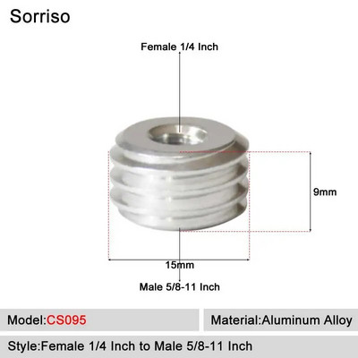 Sorriso ženski vijak 1/4 inča na muški 1/4" 3/8" 5/8" M4 M5 M6 M8 M10 M12 Adapter postolja za svjetlo Unutarnji unutarnji navoj Matica za fiksno montiranje