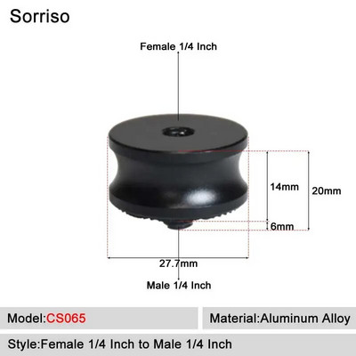 Sorriso ženski vijak 1/4 inča na muški 1/4" 3/8" 5/8" M4 M5 M6 M8 M10 M12 Adapter postolja za svjetlo Unutarnji unutarnji navoj Matica za fiksno montiranje