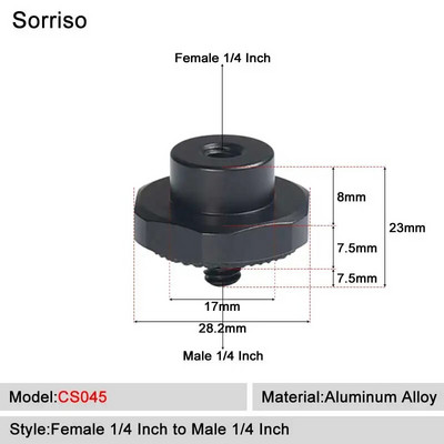 Sorriso ženski vijak 1/4 inča na muški 1/4" 3/8" 5/8" M4 M5 M6 M8 M10 M12 Adapter postolja za svjetlo Unutarnji unutarnji navoj Matica za fiksno montiranje