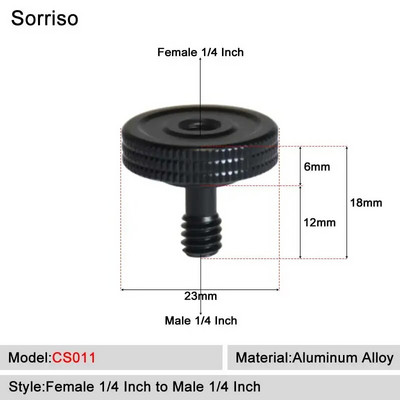 Sorriso ženski vijak 1/4 inča na muški 1/4" 3/8" 5/8" M4 M5 M6 M8 M10 M12 Adapter postolja za svjetlo Unutarnji unutarnji navoj Matica za fiksno montiranje